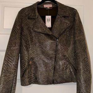 Philosophy Deep Olive Green Leaf Cut & Sewn Jacket